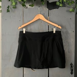 PRANA Veeda Low Rise Skort Athletic Black Size L Side Pocket